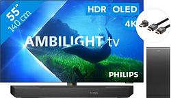 Foto van Philips 55oled808 - ambilight (2023) + soundbar + hdmi kabel