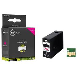 Foto van Inktmedia® -navulinkt - geschikt canon pgi-1500xl inktcartridge magenta xl - navul inkt - refill inkt