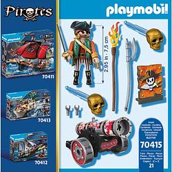 Foto van Playmobil pirates piraat met kanon 70415
