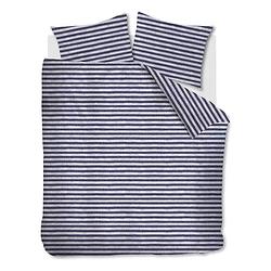 Foto van Ariadne at home dekbedovertrek knit stripes - blauw - 1-persoons 140x200/220 cm