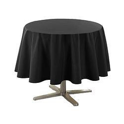 Foto van Zwart tafelkleed van polyester rond 180 cm - tafellakens