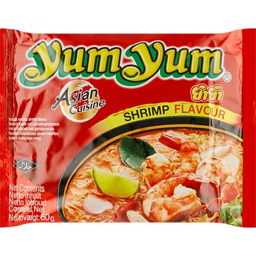 Foto van Yum yum instant noedels met garnalensmaak 5 x 60g bij jumbo