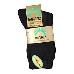 Foto van Naproz thermo sokken zwart maat 39-42 3 paar