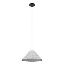 Foto van Eglo alsager hanglamp - e27 - ø 41 cm - zwart/grijs - vilt/staal