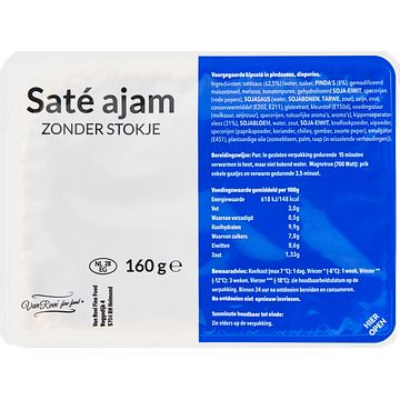 Foto van Van rooi fine food sate ajam zonder stokje 160g bij jumbo