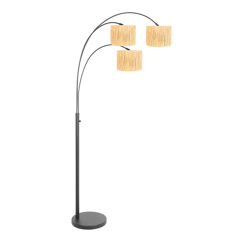 Foto van Steinhauer sparkled light vloerlamp - e27 (grote fitting) - naturel en zwart