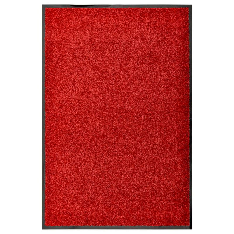 Foto van Vidaxl deurmat wasbaar 60x90 cm rood