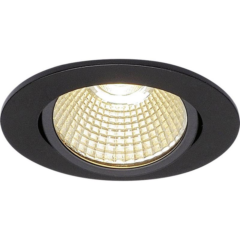 Foto van Slv 114380 slv led-inbouwlamp led led vast ingebouwd 9 w zwart (mat)