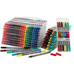 Foto van Packlinq colortime dubbelstift. diverse kleuren. lijndikte 2.3+3.6 mm. 260 stuk/ 1 doos