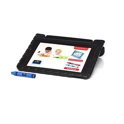 Foto van Kidscover ipad 10.2 kinderhoes zwart set - inclusief stylus & glazen screenprotector - tablet hoes voor kinderen - kidsp