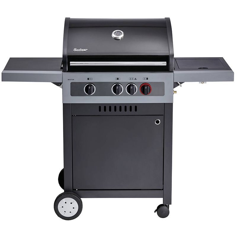 Foto van Enders boston black 3 k turbo gas barbecue - bbq - verplaatsbaar - grilloppervlak 62 × 43 cm - zwart - 45 kg -