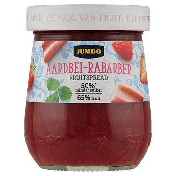 Foto van Jumbo aardbeirabarber fruitspread 290g