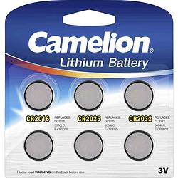 Foto van Camelion lithium 6 blister 2x cr2032, 2x cr2025, 2x cr2016