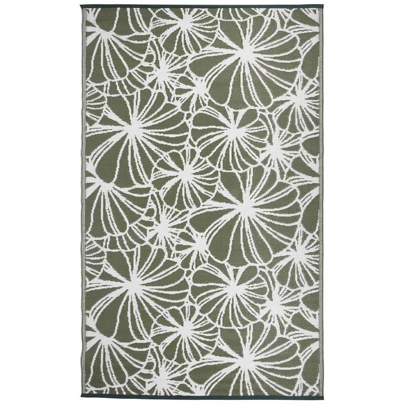 Foto van Esschert design buitenkleed 241x152 cm bloemmotief oc21