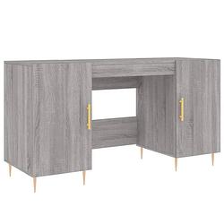 Foto van The living store bureau sonoma eiken - 140 x 50 x 75 cm - industrieel design