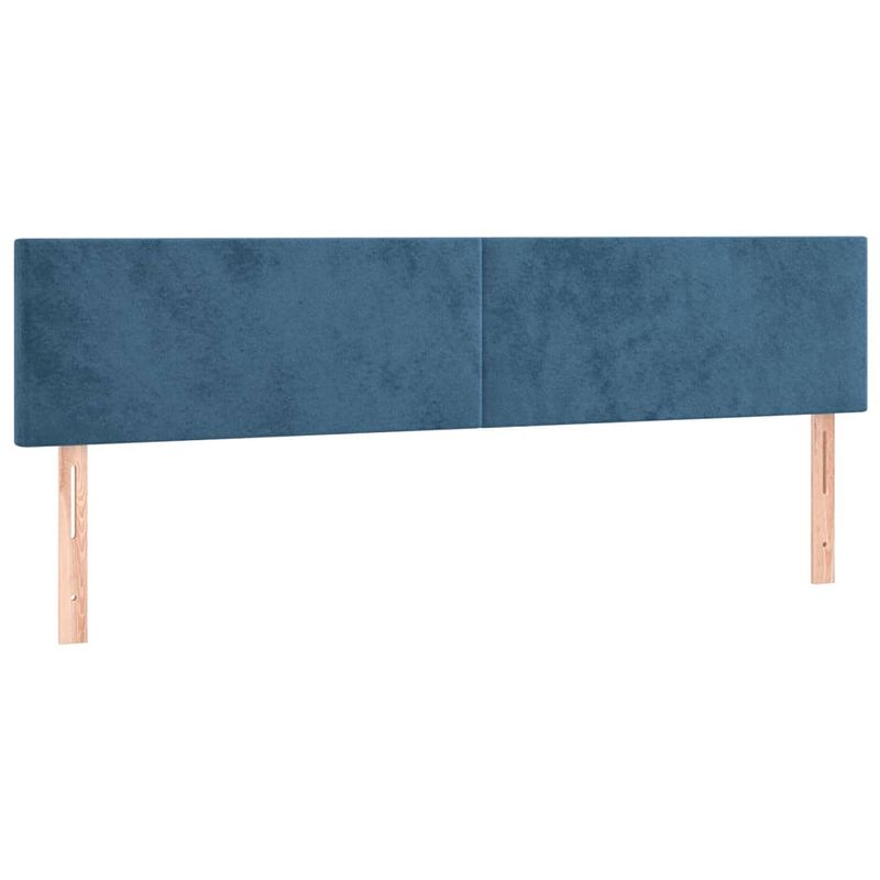 Foto van The living store hoofdbord - classic - slaapkamer - 200x5x78/88 cm - donkerblauw