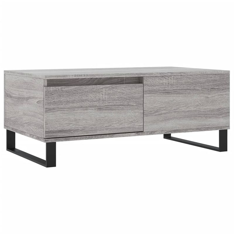 Foto van Vidaxl salontafel 90x50x36,5 cm bewerkt hout grijs sonoma