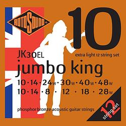 Foto van Rotosound jk30el jumbo king akoestische gitaarsnaren 010-48w