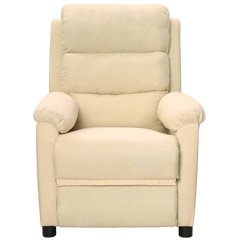 Foto van The living store verstelbare fauteuil - crème - 74 x 92 x 101.5 cm - comfortabel en duurzaam