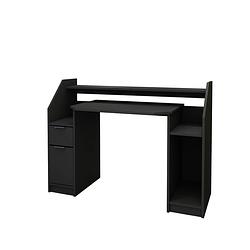 Foto van Bureau met lade 123x90 cm zwart mdf ml-design