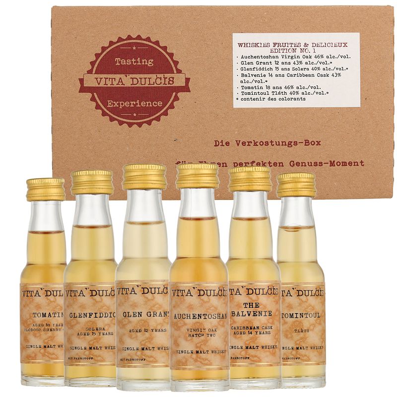 Foto van Vita dulcis tasting box whisky fruity & delicious 6 x 2cl