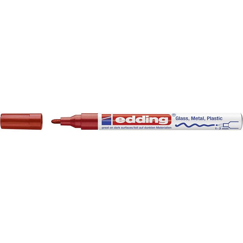 Foto van Edding glanslakmarker e-751 cr rood