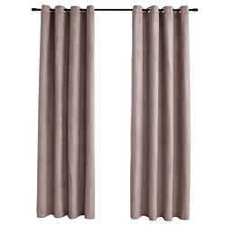 Foto van The living store gordijnen suede-touch - taupe - 140x175cm - 100% polyester