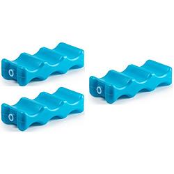 Foto van 3x stuks koelelementen voor speciaal voor blikjes 22 x 9 cm blauw - koelelementen