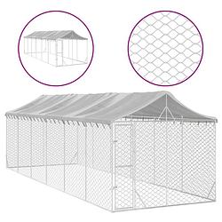 Foto van The living store hondenkennel - gegalvaniseerd staal - 3x9x2.5m