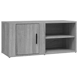 Foto van Vidaxl tv-meubel 80x31,5x36 cm bewerkt hout grijs sonoma eikenkleurig