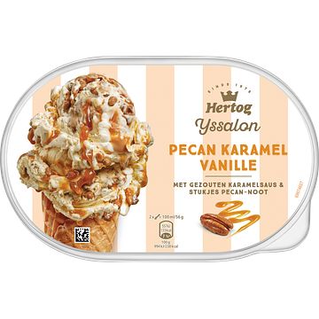 Foto van Hertog ijssalon ijs pecan karamel vanille 900ml bij jumbo