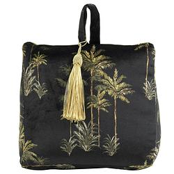 Foto van Mars & more deurstopper met kwastje - 1 kilo gewicht - met oppak lus - velvet palmtrees - 18 x 10 cm - deurstoppers