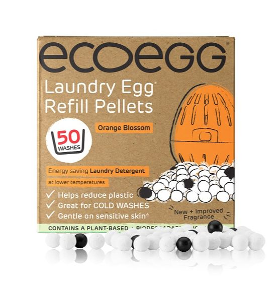 Foto van Eco egg laundry egg refill pellets orange blossom - voor alle kleuren was