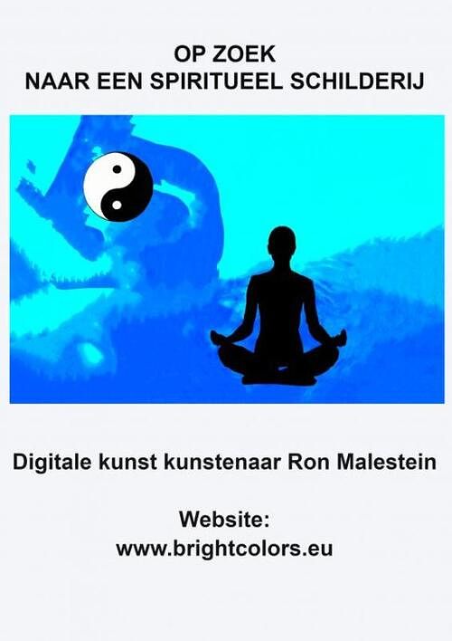 Foto van Op zoek naar een spiritueel schilderij - digitale kunst kunstenaar ron malestein - paperback (9789464653762)