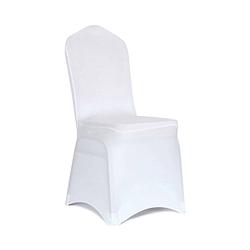 Foto van Stoelhoezen - 10 stuks - wit - bescherm stijlvol je stoelen