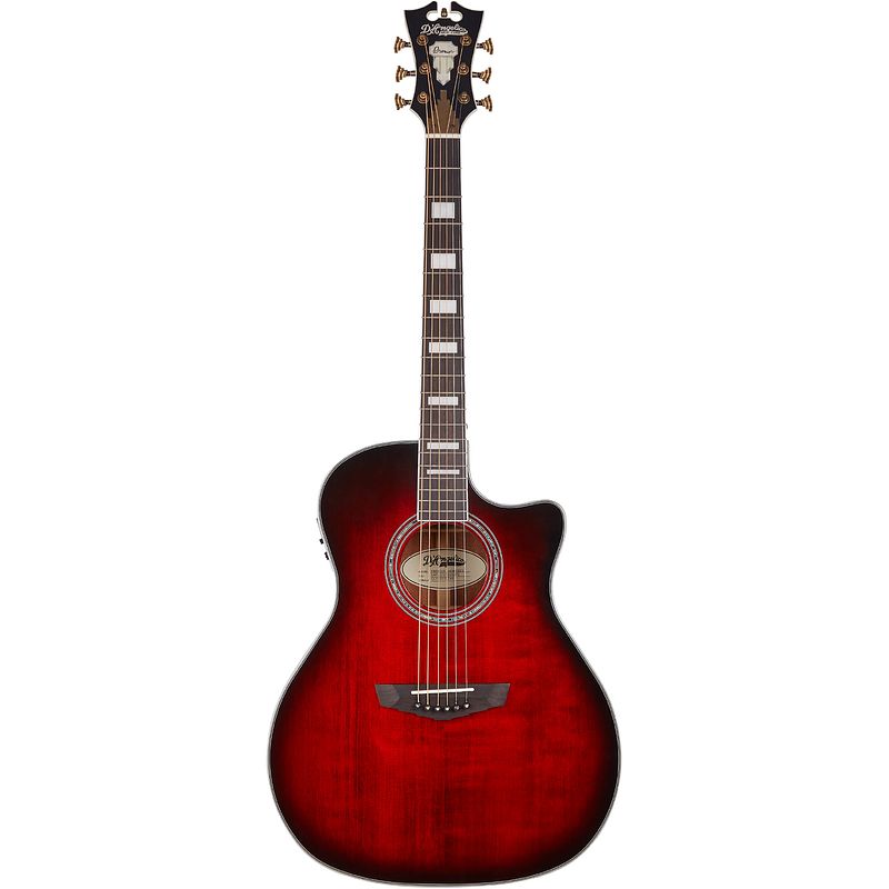 Foto van D'sangelico premier gramercy trans black cherry burst elektrisch-akoestische westerngitaar