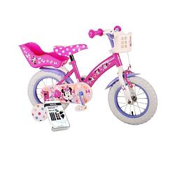 Foto van Volare kinderfiets minnie mouse - 12 inch - roze - inclusief ways bandenplakset