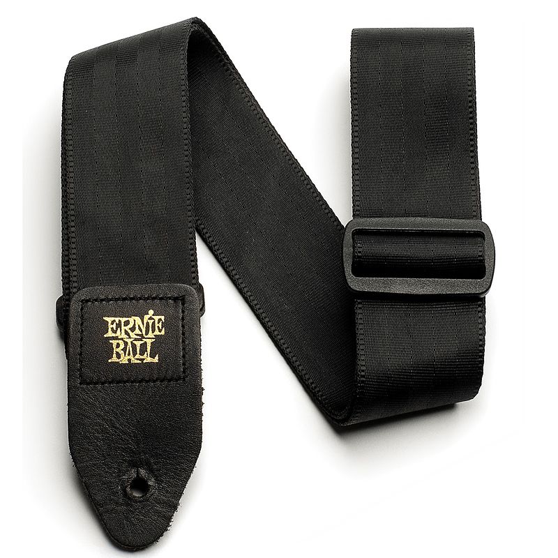 Foto van Ernie ball 4139 seatbelt webbing strap zwart