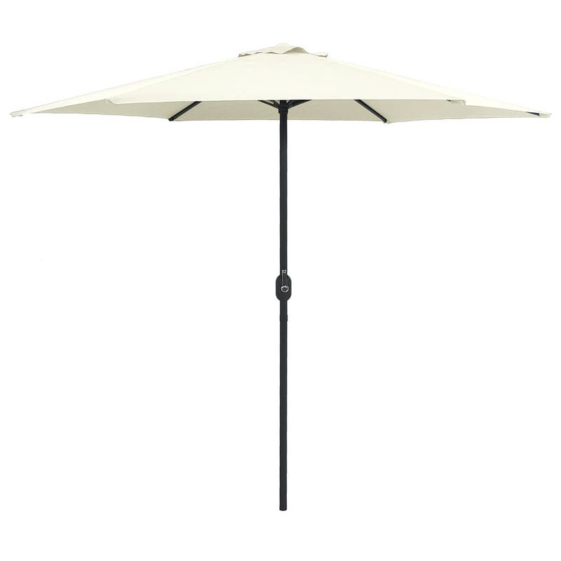 Foto van Vidaxl parasol met aluminium paal 270x246 cm zandwit