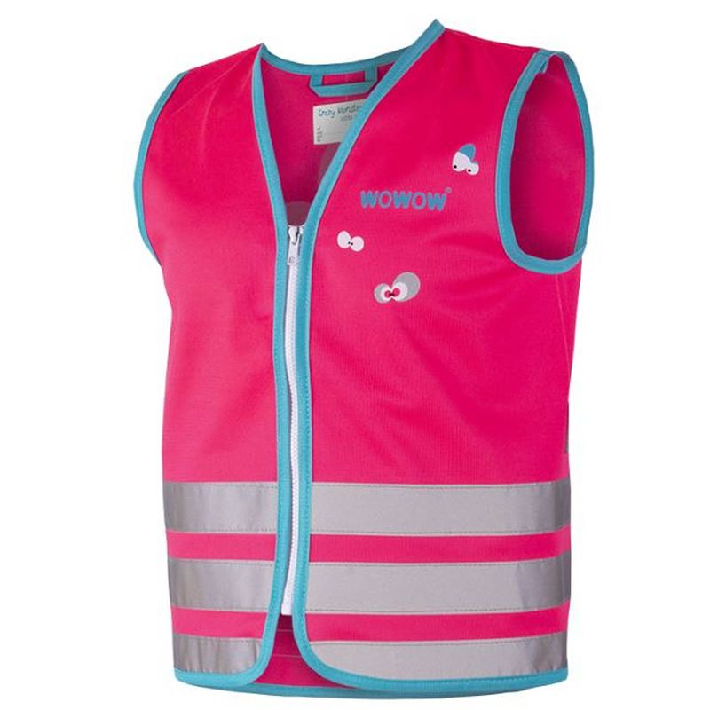 Foto van Wowow veiligheidshesje crazy monster junior polyester roze mt l