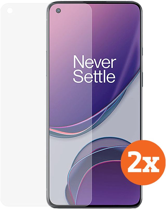 Foto van Azuri tempered glass oneplus 8t / oneplus 9 screenprotector duo pack