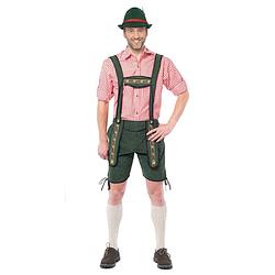 Foto van Oktoberfest oktoberfest korte lederhosen donker groen voor heren 54 (xl) - carnavalsbroeken