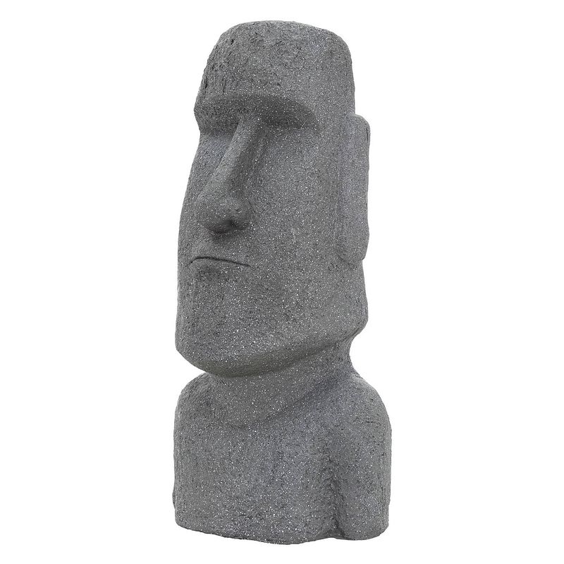 Foto van Tuinfiguur paaseiland moai grijs 38x32x78 cm