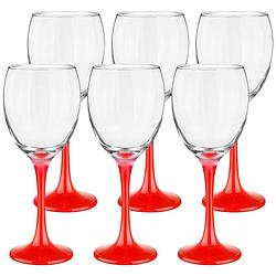 Foto van Glasmark wijnglazen - 12x - red collection - 300 ml - glas - wijnglazen