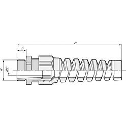 Foto van Lapp 53017810 wartel met beschermspiraal m16 polyamide zwart (ral 9005) 100 stuk(s)