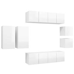 Foto van The living store tv meubel set stereokasten - hoogglans wit - 30.5 x 30 x 30 cm - 30.5 x 30 x 60 cm - 60 x 30 x 30 cm