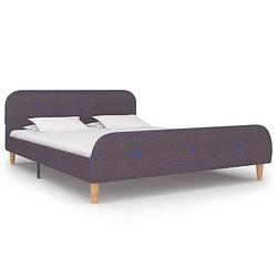 Foto van Vidaxl bedframe stof taupe 140x200 cm