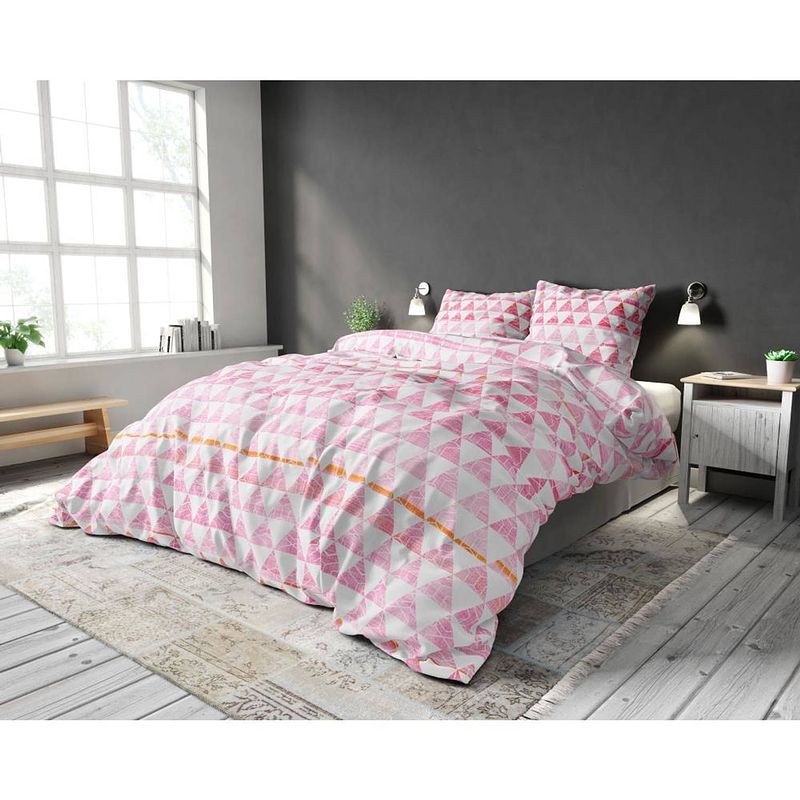 Foto van Sleeptime dekbedovertrek jade pink dekbedovertrek lits-jumeaux 240x220 + 2 - 60x70 cm