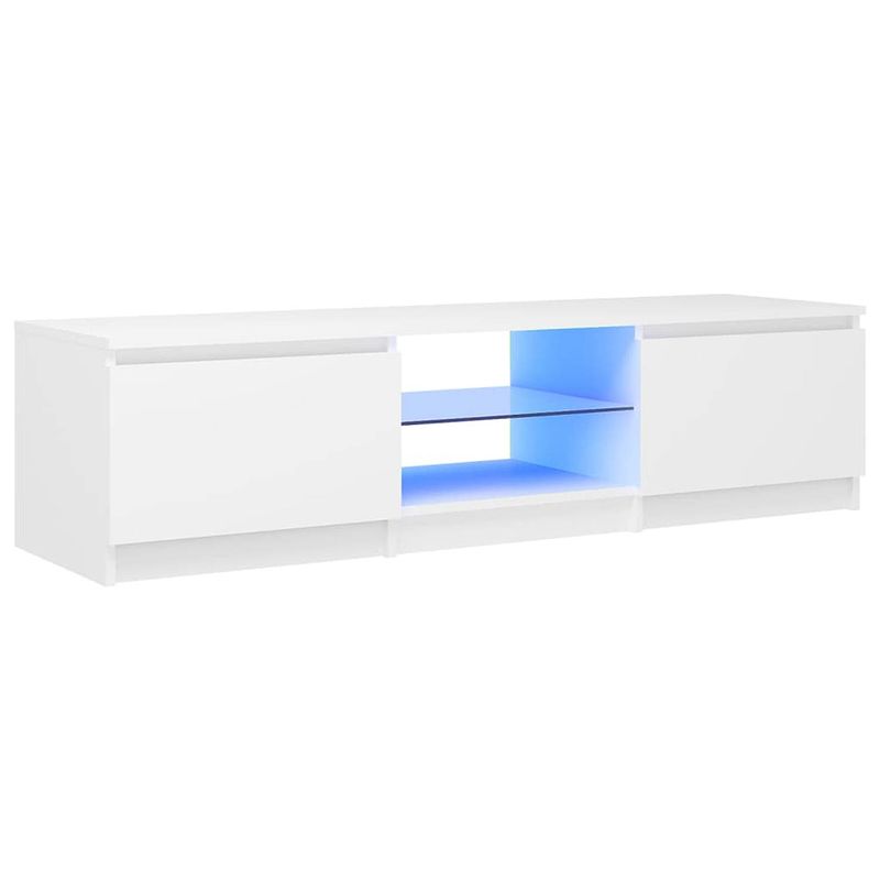 Foto van The living store tv-meubel the living store hifi-kast - 140 x 40 x 35.5 cm - met rgb led-verlichting