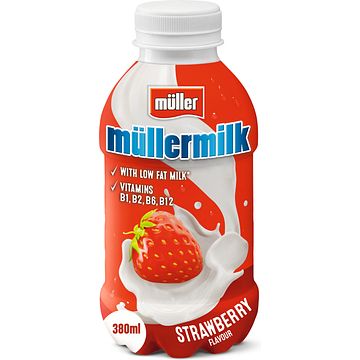 Foto van Muller mullermilk aardbei 379ml bij jumbo